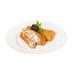 Блины с курицей и грибами